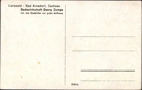 Ak Karlswald Bad Arnsdorf, Freibad, Badewirtschaft Georg Zumpe