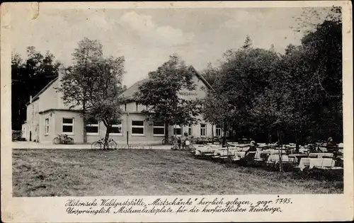 Ak Moritzburg in Sachsen, Waldgaststätte Mistschänke, Bes. M. Reichel