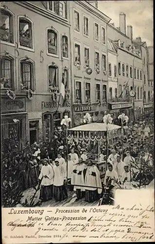 Ak Luxemburg Luxembourg, Procession de l'Octave, Mutter Gottes-Prozession