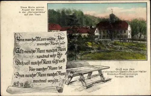 Ak Dresden Pieschen Trachenberge, Gasthof