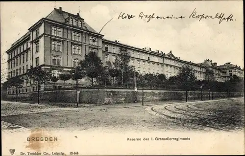 Ak Dresden Neustadt, Kaserne des I. Grenadierregiments