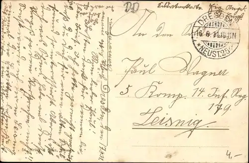 Ak Dresden Neustadt, Kaserne d. Königl. Sächs. 1. (Leib-) Grenadier Regiments Nr. 100