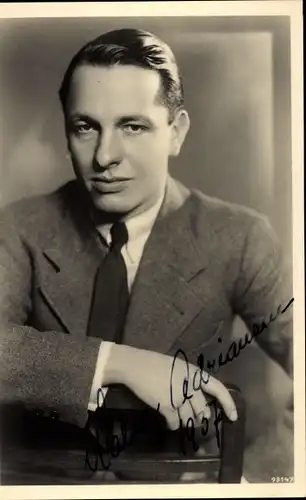 Ak Schauspieler Walter Adriansen, Autogramm