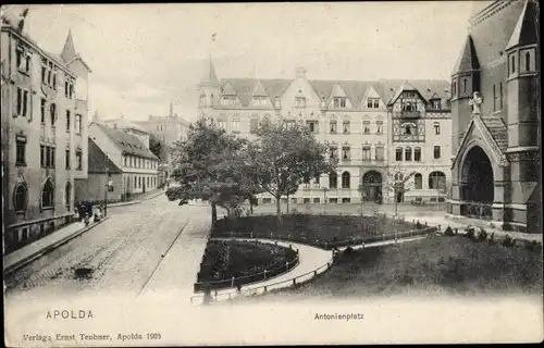 Ak Apolda in Thüringen, Antonienplatz