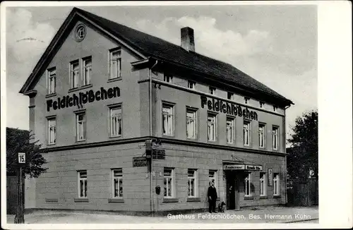 Ak Glauchau an der Zwickauer Mulde in Sachsen, Gasthaus Feldschlösschen, H. Kühn