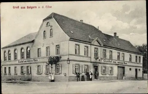 Ak Belgern Schildau Nordsachsen, Gasthof zum weißen Ross