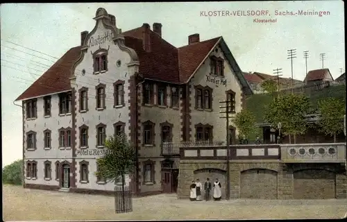 Ak Meiningen in Thüringen, Kloster Veilsdorf, Klosterhof