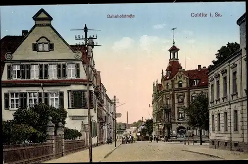 Ak Colditz in Sachsen, Bahnhofstraße