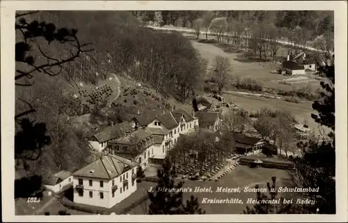 Ak Baden in Niederösterreich, Blick auf Hotel, Inh. J. Dietmann, Krainerhütte, Helenental