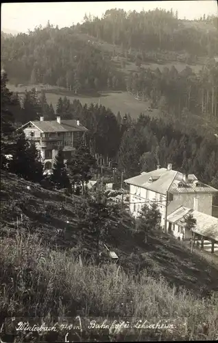 Ak Winterbach St. Anton an der Jeßnitz in Niederösterreich, Blick auf Bahnhof und Lehrerheim