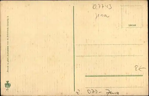 Ak Ziegenhain Jena in Thüringen, Totalansicht vom Ort mit Fuchsturm