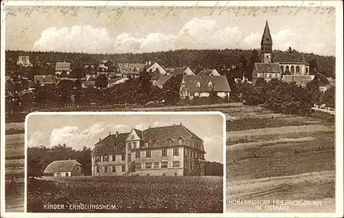 Ak Friedrichsbrunn Thale im Harz, Kindererholungsheim, Gesamtansicht des Ortes