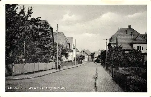 Ak Elsfleth im Oldenburger Land, Fr. August Straße, Wohnhäuser