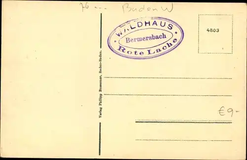 Ak Bermersbach Forbach im Schwarzwald Baden, Rote Lache, Bermersbacher Hütte