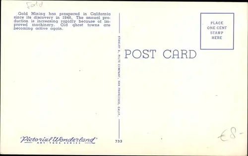 Ak Kalifornien USA, Gold mining in California