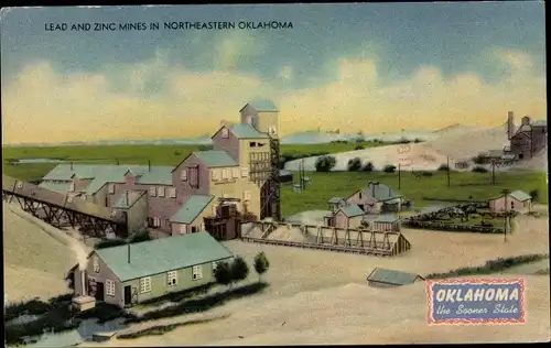 Ak Oklahoma USA, Lead and Zinc Mines in Northeastern Oklahoma