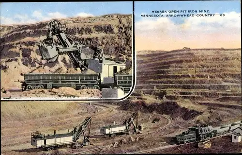 Ak Minnesota USA, Mesaba open pit iron mine, Arrowhead Country