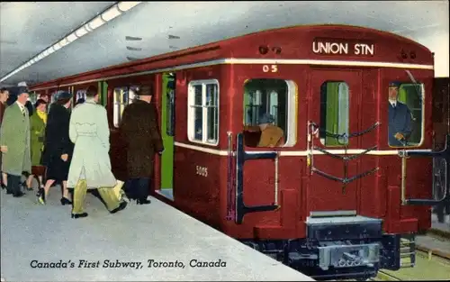 Ak Toronto Ontario Kanada, Subway, U Bahn, Union Station