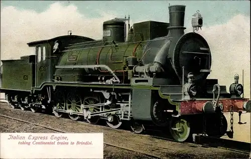 Ak Italienische Eisenbahn, Express Engine, Dampflok Nr. 4530
