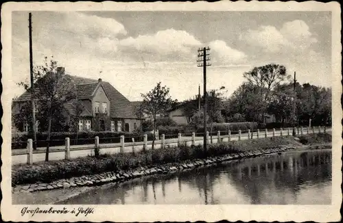 Ak Großenbrode Schleswig Holstein, Wasserpartie, Wohnhaus