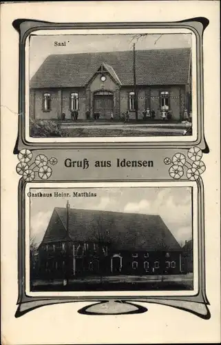 Ak Idensen Wunstorf in Niedersachsen, Gasthaus Heinr. Matthias, Saal