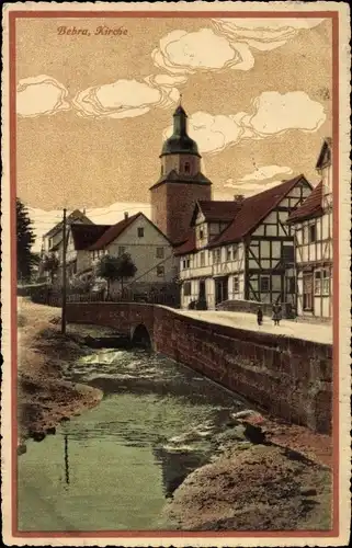 Ak Bebra an der Fulda in Hessen, Blick auf die Kirche