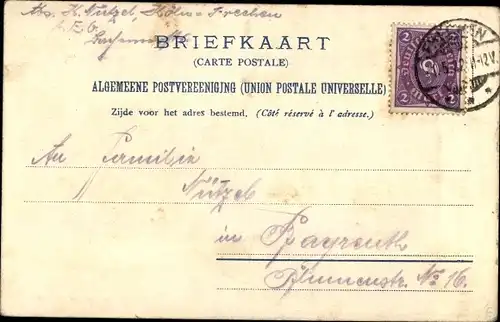 Wappen Briefmarken Litho Niederlande, Je maintien drai