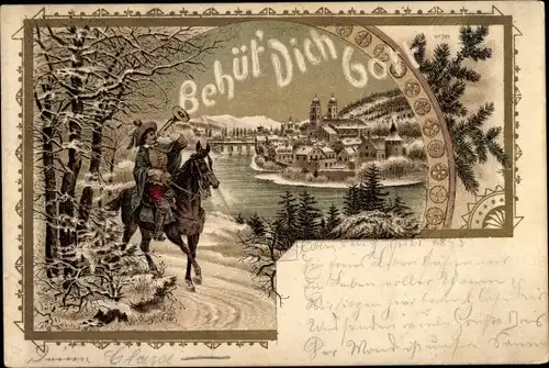 Litho Trompeter von Säckingen, Behüt Dich Gott