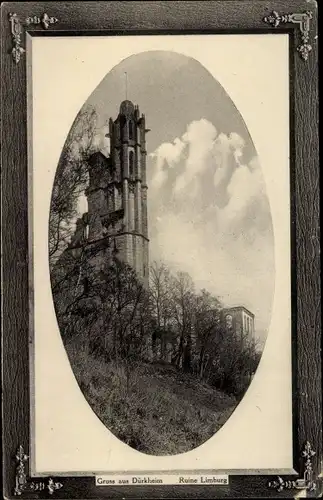 Passepartout Ak Bad Dürkheim am Pfälzerwald, Ruine Limburg