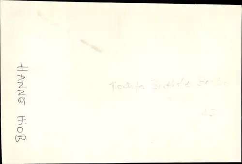 Foto Schauspielerin Hanne Hiob, Portrait, Autogramm, Tochter von Bertolt Brecht