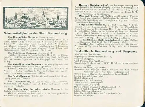 Postkarten Führer von Braunschweig gewährt übersichtlichen Führer und billige Ansichtskarten.