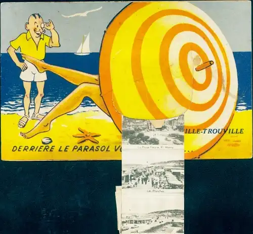 Leporello Ak Trouville Deauville Calvados, Le Casino, La Plage Fleurie, Les Planches, La Gare