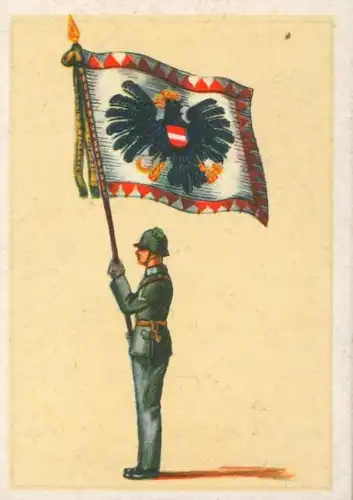 Sammelbild Soldatenbilder europäischer Armeen der Gegenwart,V Österreich 10 Fahnenträger Inf. Rgt. 1