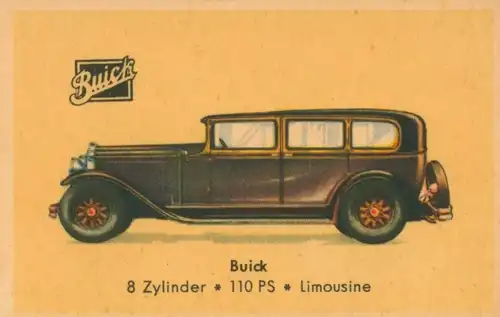Sammelbild Abdulla Autobilder, Serie II Bild 45 Buick 8 Zylinder Limousine