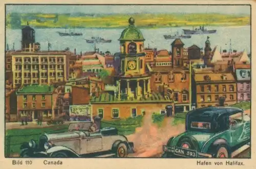 Sammelbild Im Auto mit Abdulla durch die Welt, Nummernschilder, Bild 110 Halifax Nova Scotia