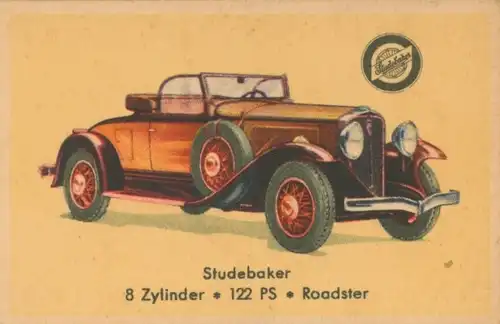 Sammelbild Abdulla-Autobilder Serie II Bild 116 Studebaker 8 Zylinder Roadster