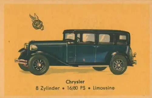 Sammelbild Abdulla-Autobilder Serie II Bild 46 Chrysler 8 Zylinder Limousine