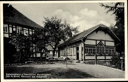 Ak Neuwerk Höhlenort Rübeland Oberharz am Brocken, Pension und Restaurant Waldfrieden