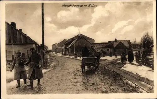 Ak Kolno Köllen Ostpreußen, Hauptstraße