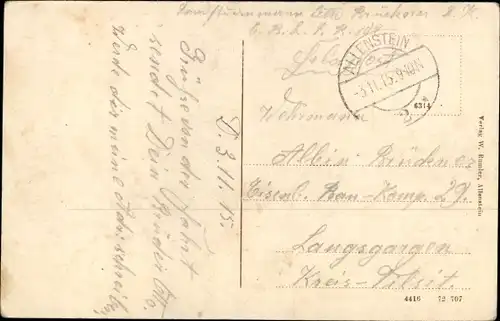 Ak Olsztyn Allenstein Ostpreußen, Partie am Schloss