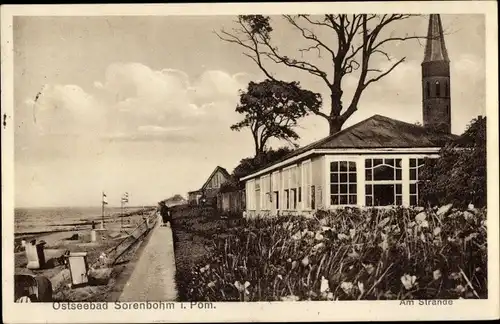 Ak Sarbinowo Ostseebad Sorenbohm Pommern, Strandpartie