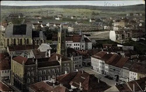Ak Kamenz in Sachsen, Blick vom Turm der Hauptkirche