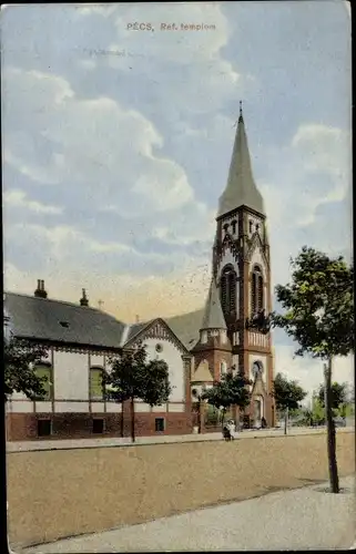 Ak Pécs Fünfkirchen Ungarn, Reformierte Kirche