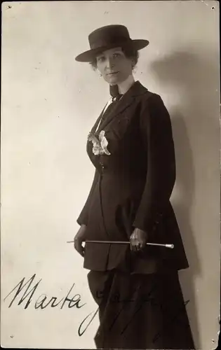 Ak Schauspielerin Marta G., Portrait, Autogramm