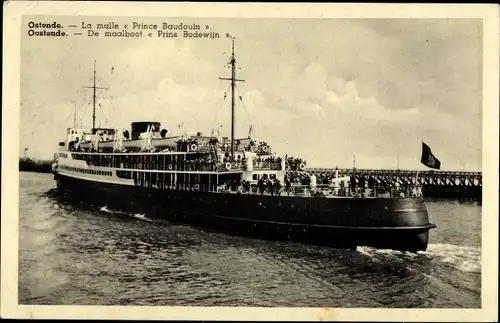 Postkarte Ostende Ostende Westflandern, Der Prinz-Baudouin-Stamm