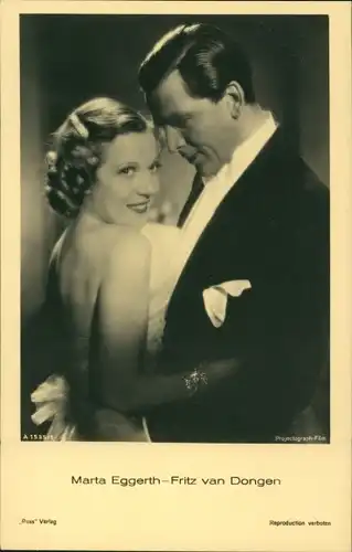 Ak Schauspielerin Marta Eggerth, Schauspieler Frits van Dongen, Filmszene