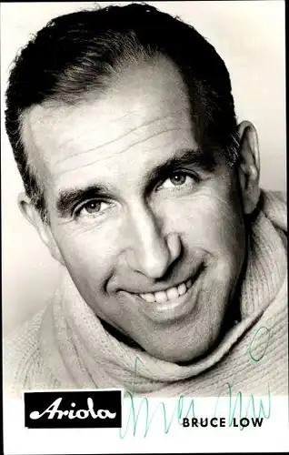Ak Sänger Bruce Low, Portrait, Ariola-Schallplatten, Autogramm