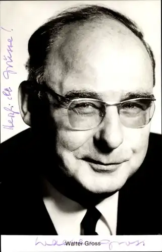 Ak Schauspieler Walter Gross, Portrait, Brille