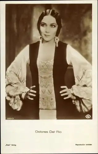 Ak Schauspielerin Dolores del Río, Portrait