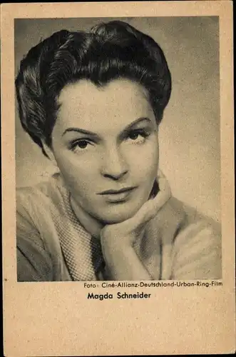 Ak Schauspielerin Magda Schneider, Portrait